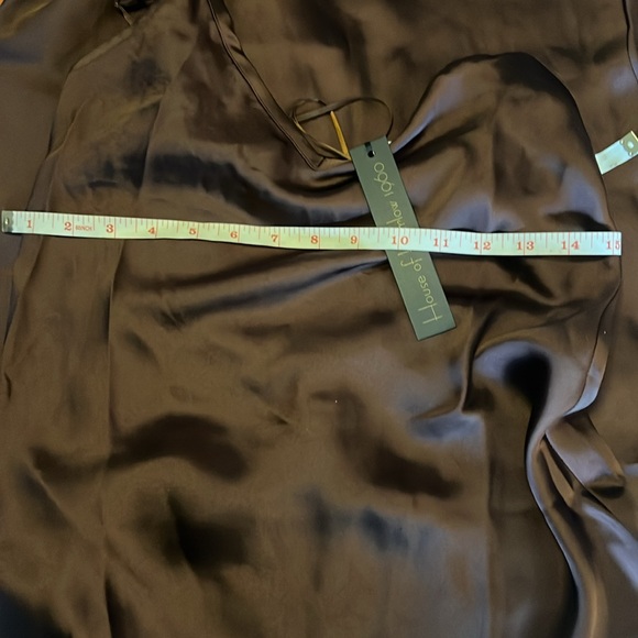 NWT HOUSE OF HARLOW 1960 Satin effect BROWN BURGUNDY DRESS. Sz S - Picture 9 of 16